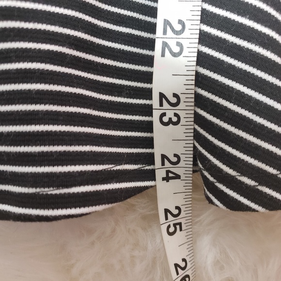 SOLD-Eyeshadow Peplum Top Stripes Size Large D15 - Picture 5 of 7